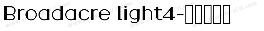Broadacre light4字体转换